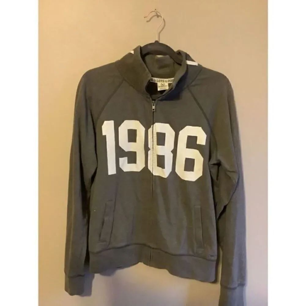 Victoria Secret Full Zip Hooded Sweatshirt (SZ Med)